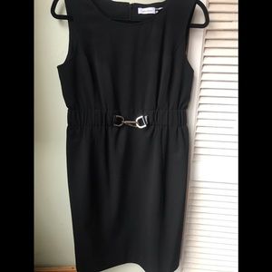 Calvin Klein Black Dress with gold buckle hardware